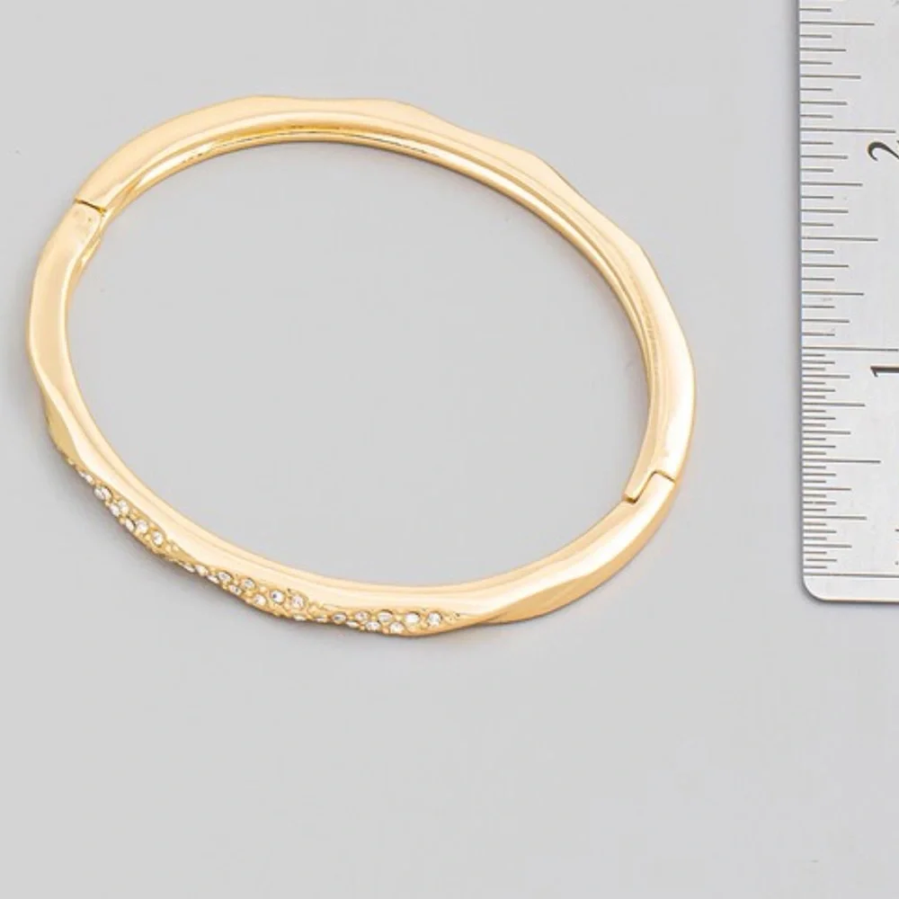 Fabulous Parisian Faux Diamonds Love Bracelet bangle stainless steel - Picture 4 of 4